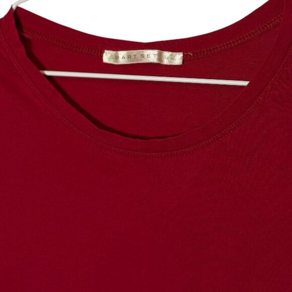 Smart Set round neck short sleeve top red women's size XL - Picture 3 of 4